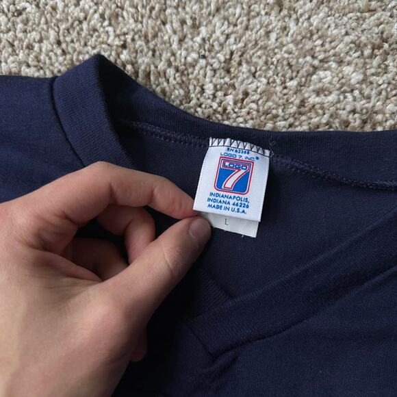 Vintage 80s 90s Logo 7 Chicago Bears VNeck 3qt Jersey Shirt - Picture 5 of 6